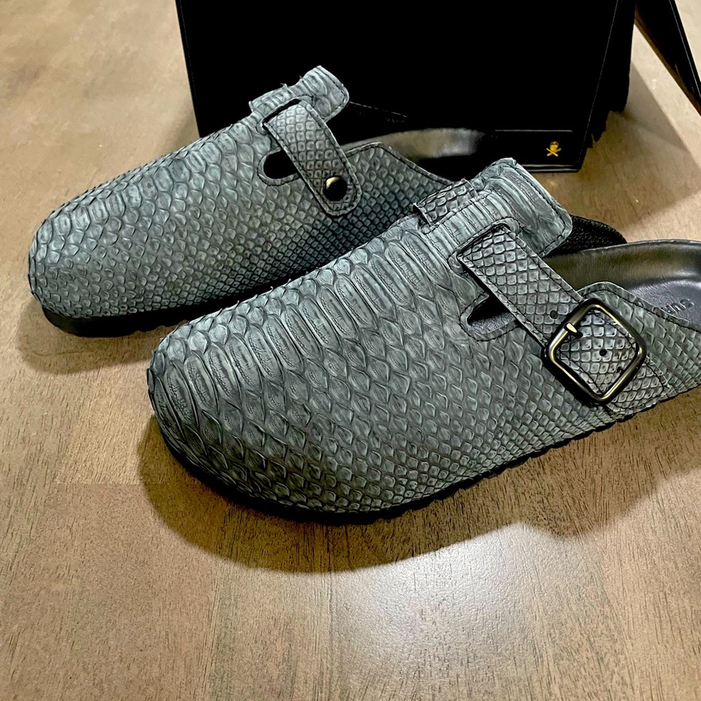 Surgeon Mule Luxe Black Python loafers (Sizes 11 & 13)